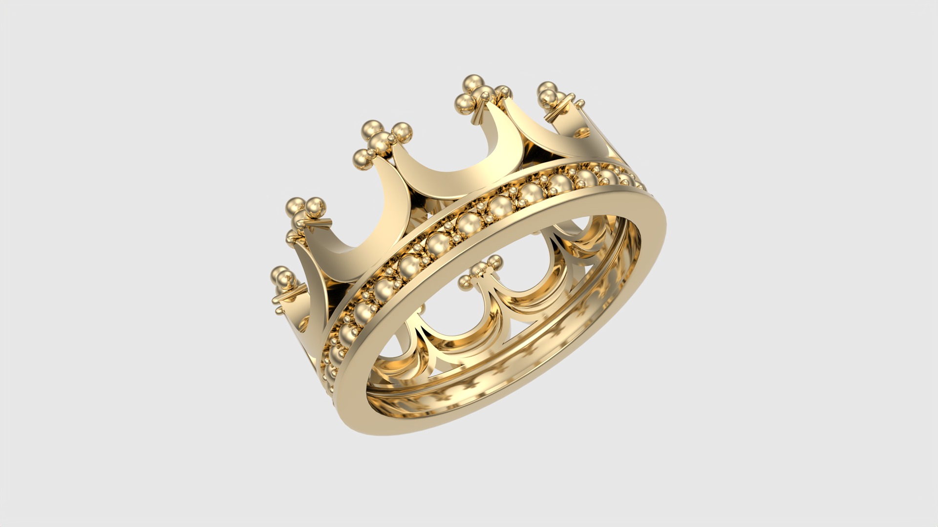 Royal Crown-Themed Ring JDBCo 3D print model_16