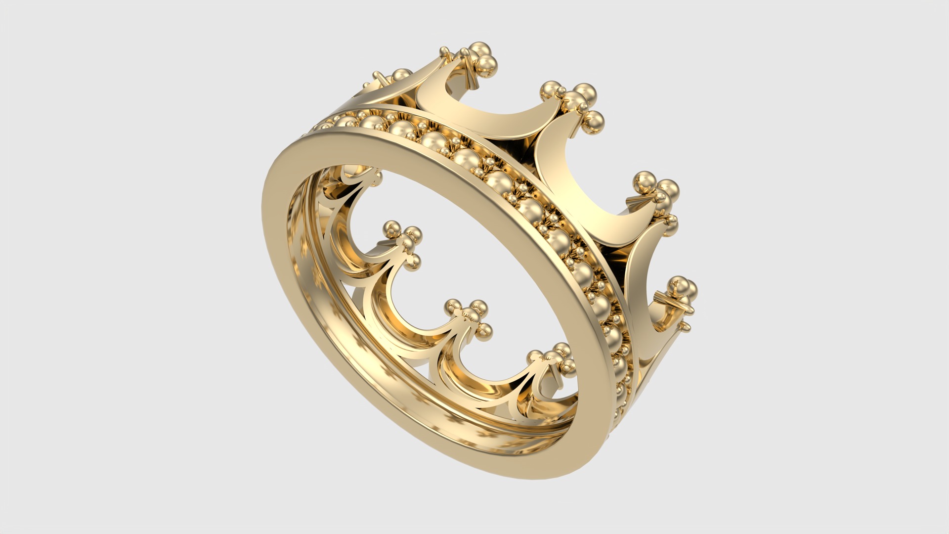 Royal Crown-Themed Ring JDBCo 3D print model_32