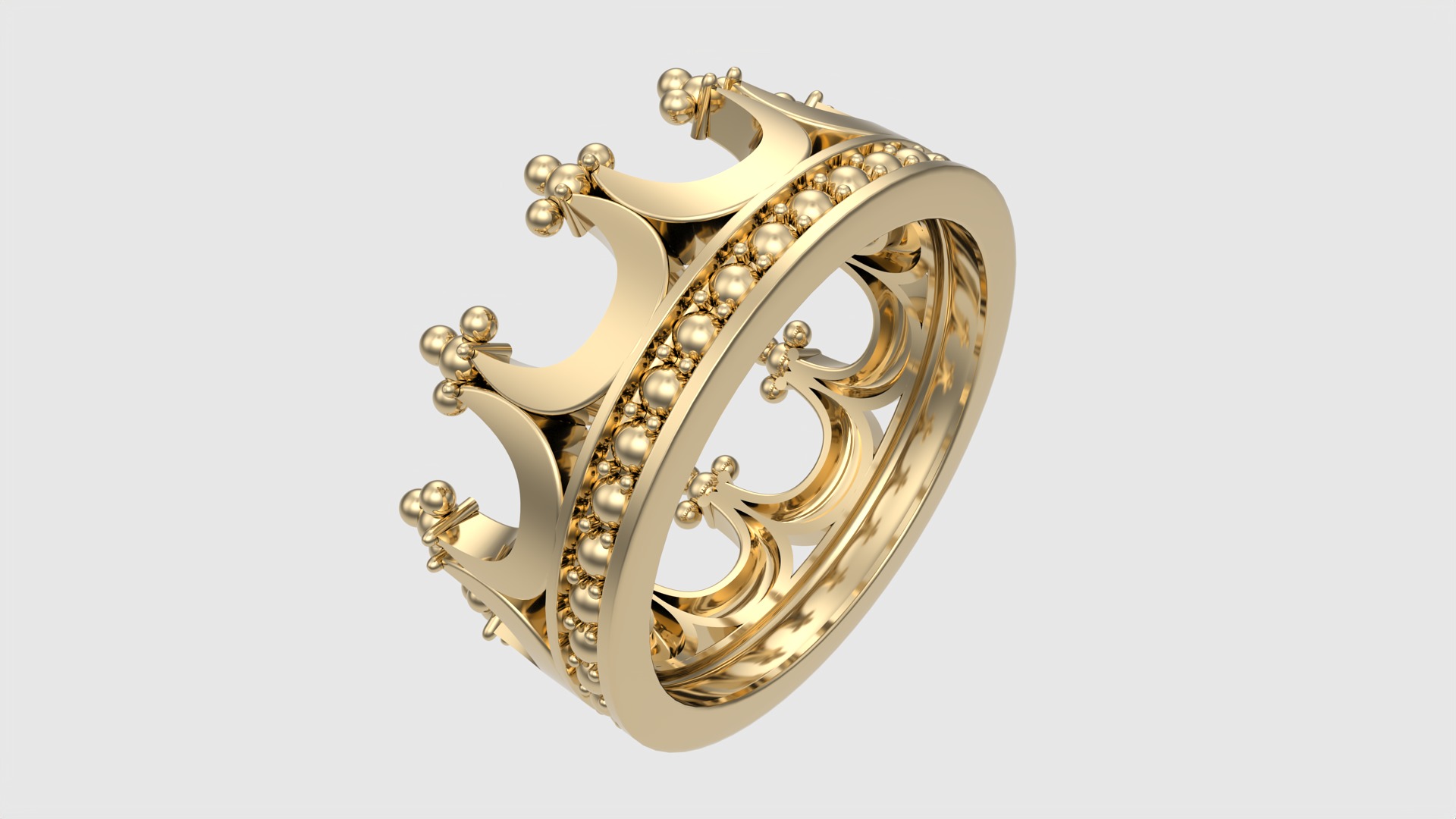Royal Crown-Themed Ring JDBCo 3D print model_21