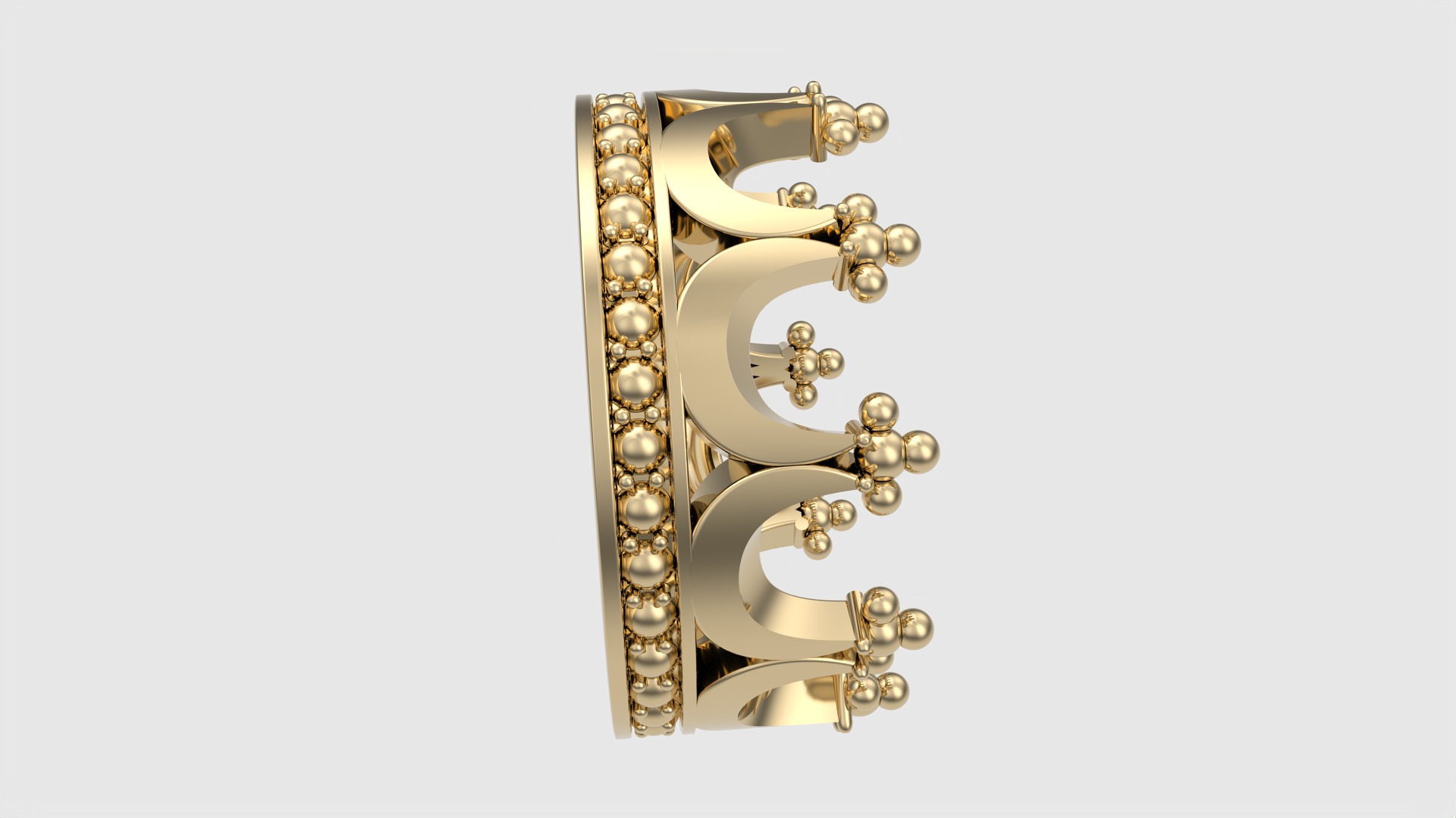 Royal Crown-Themed Ring JDBCo 3D print model_30