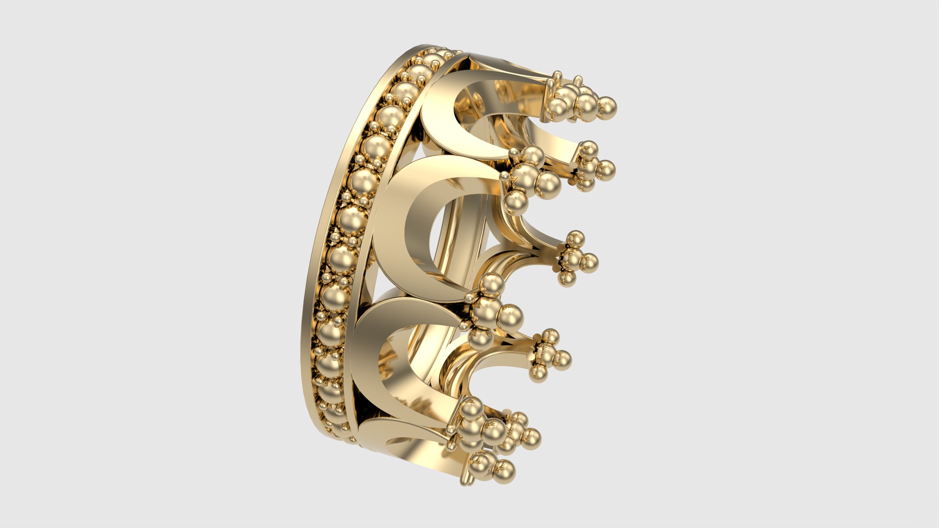 Royal Crown-Themed Ring JDBCo 3D print model_29