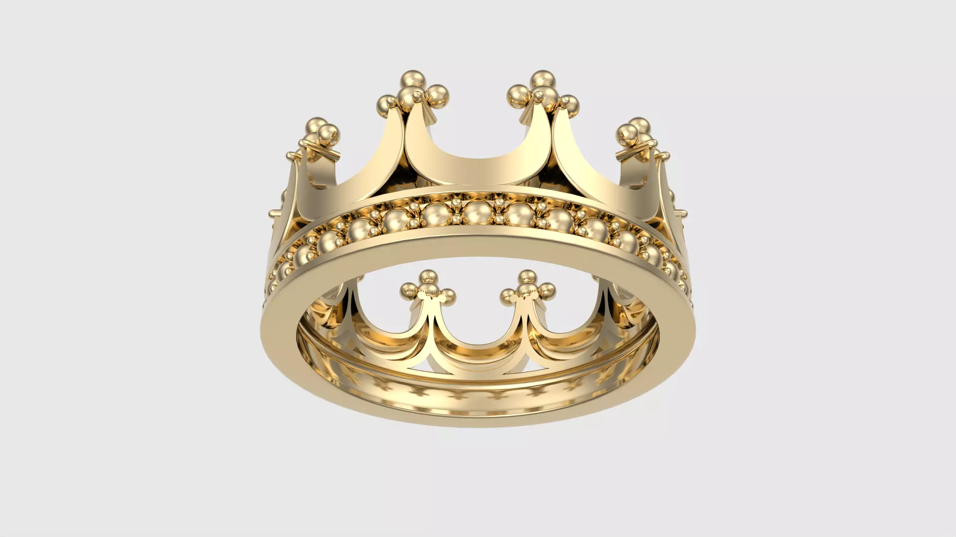 Royal Crown-Themed Ring JDBCo 3D print model_0