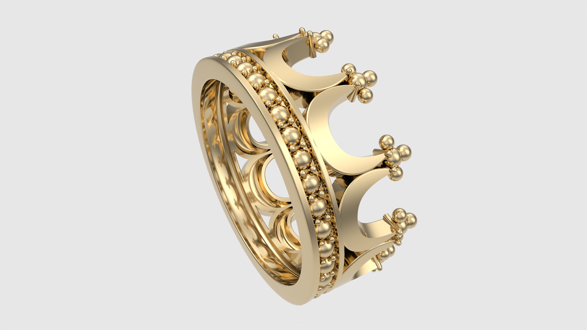 Royal Crown-Themed Ring JDBCo 3D print model_31