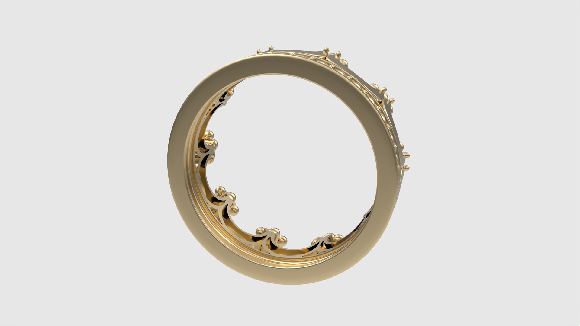 Royal Crown-Themed Ring JDBCo 3D print model_13