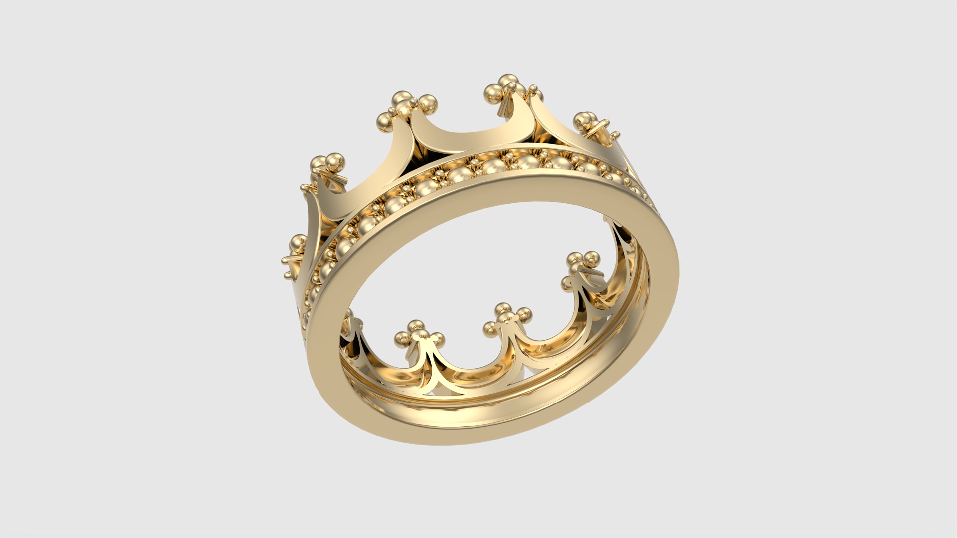 Royal Crown-Themed Ring JDBCo 3D print model_15