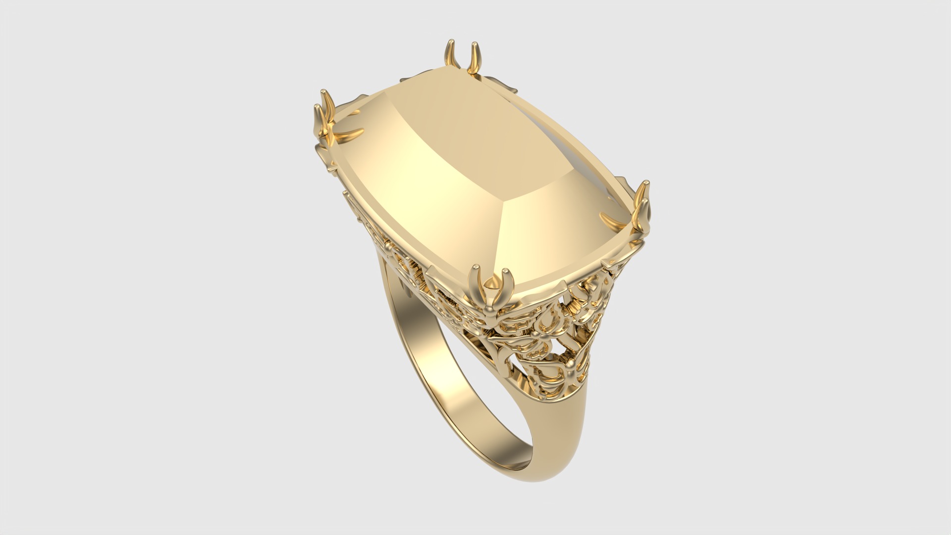 Ornate Floral Signet Ring JDBCo 3D print model_24