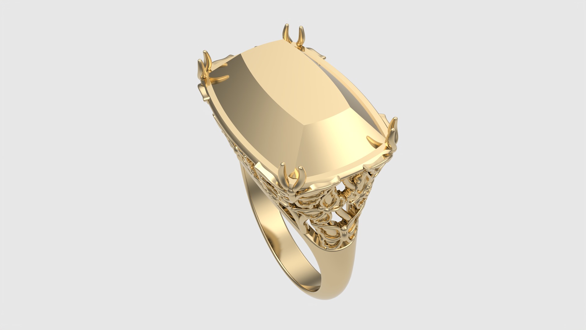 Ornate Floral Signet Ring JDBCo 3D print model_31