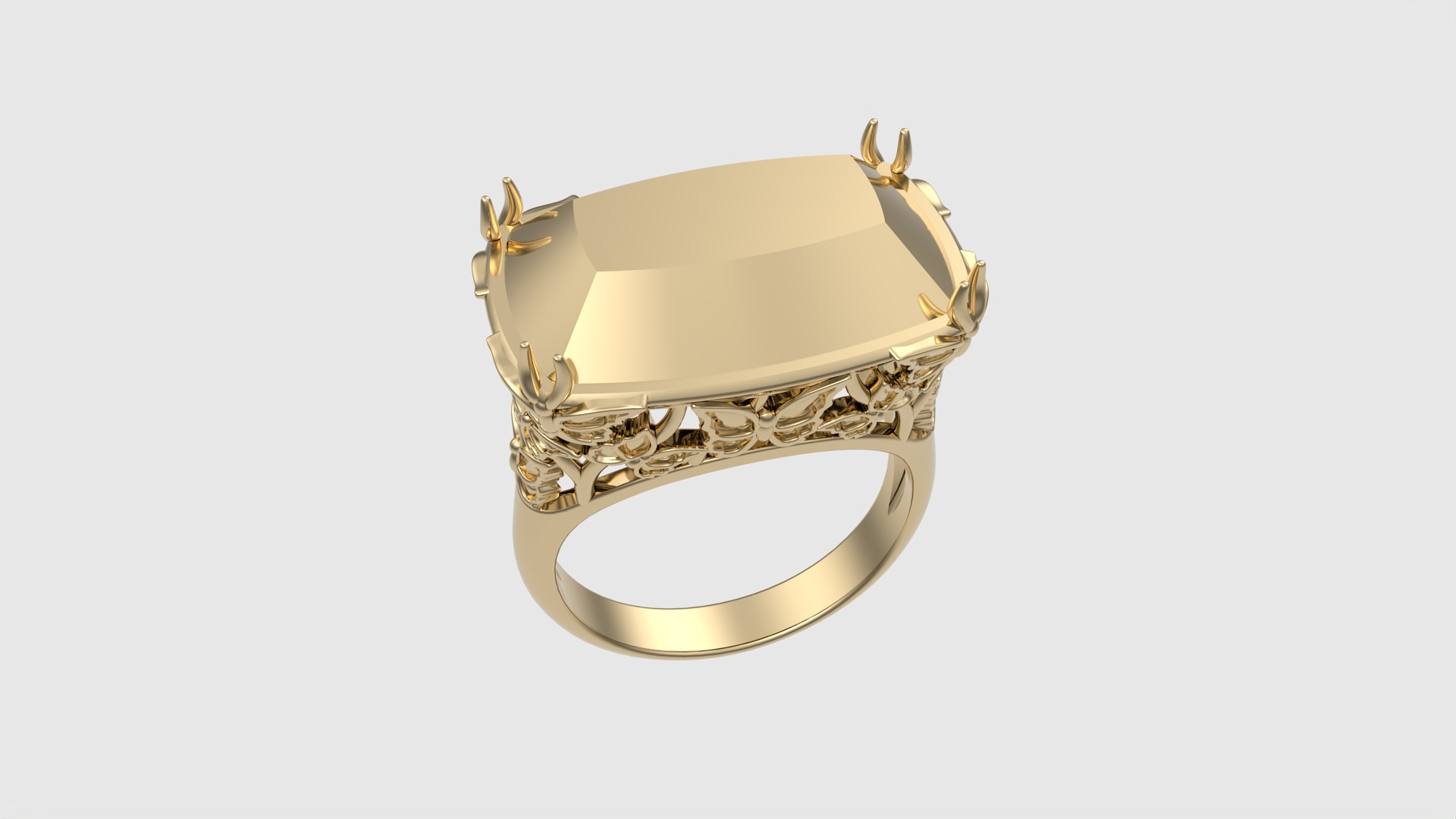 Ornate Floral Signet Ring JDBCo 3D print model_15