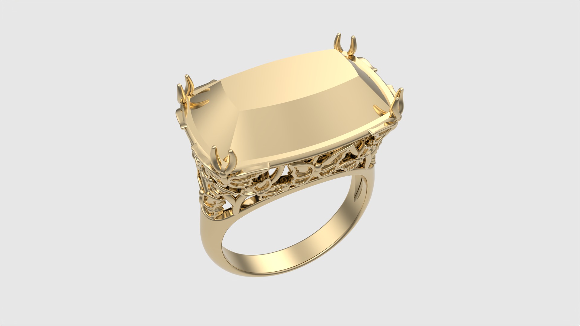 Ornate Floral Signet Ring JDBCo 3D print model_20