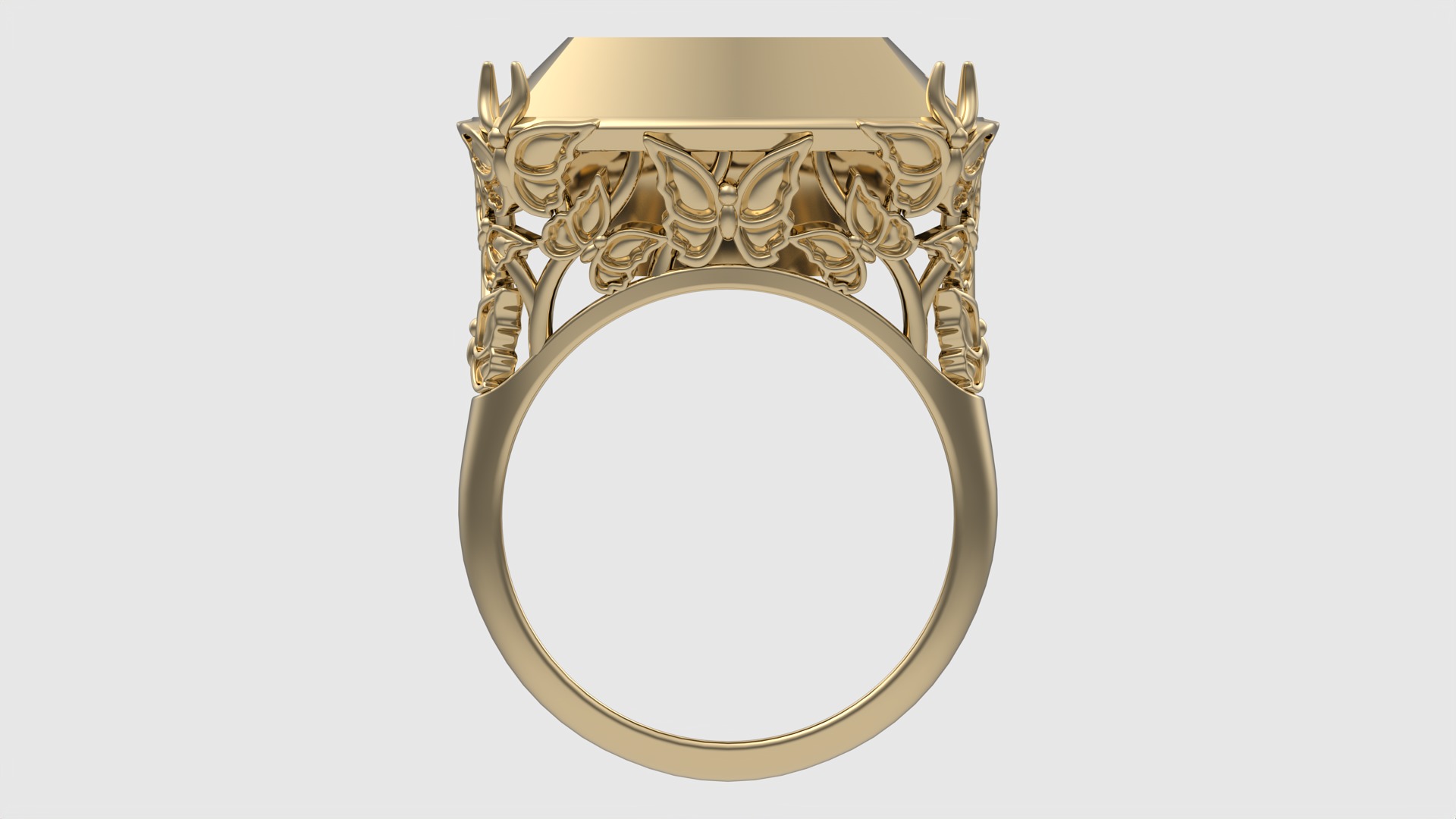 Ornate Floral Signet Ring JDBCo 3D print model_2