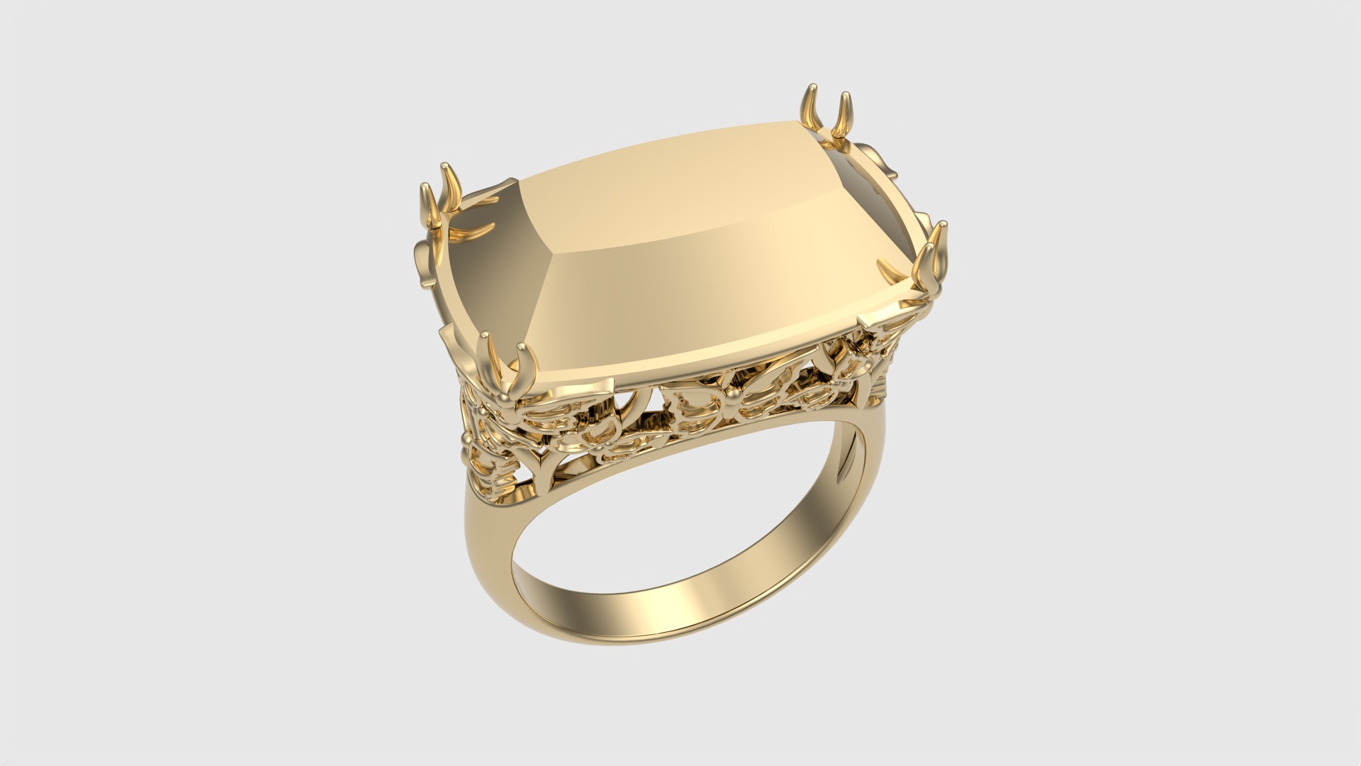 Ornate Floral Signet Ring JDBCo 3D print model_27