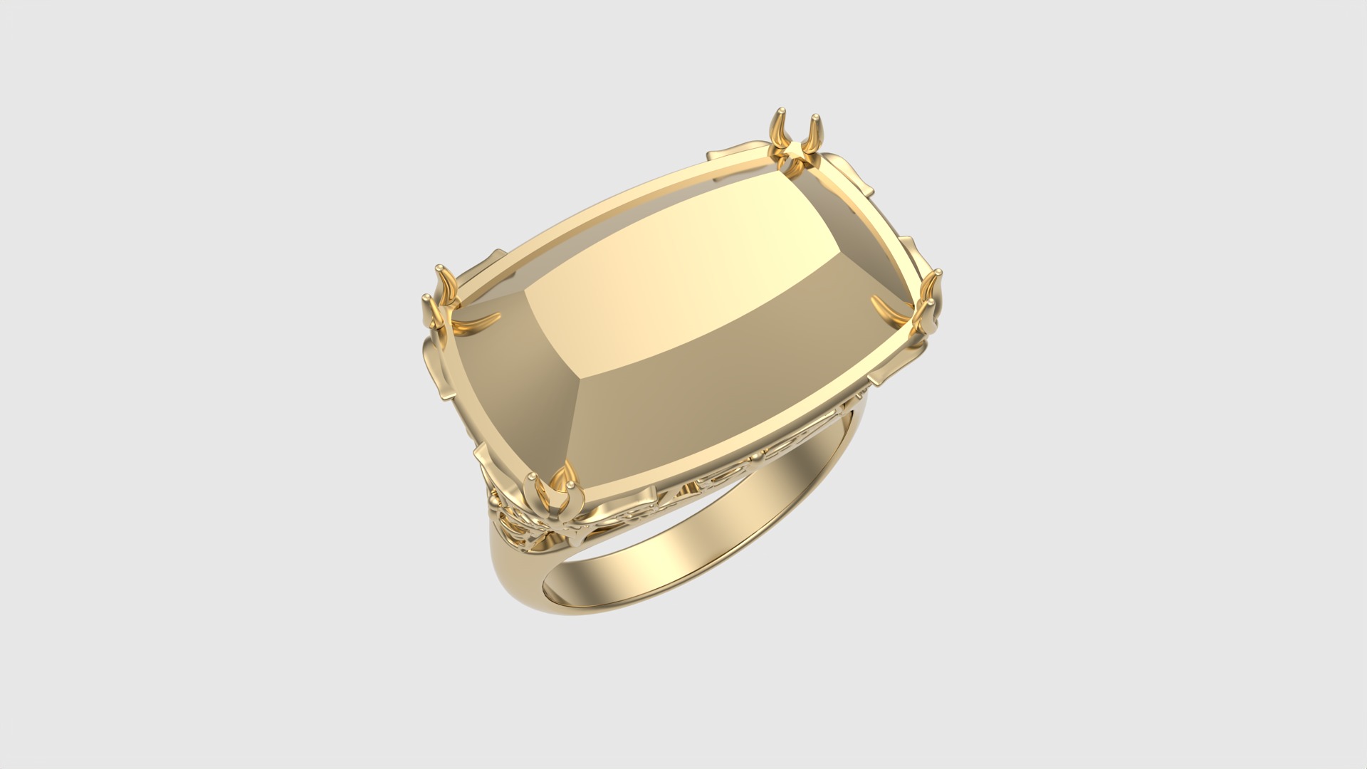 Ornate Floral Signet Ring JDBCo 3D print model_16
