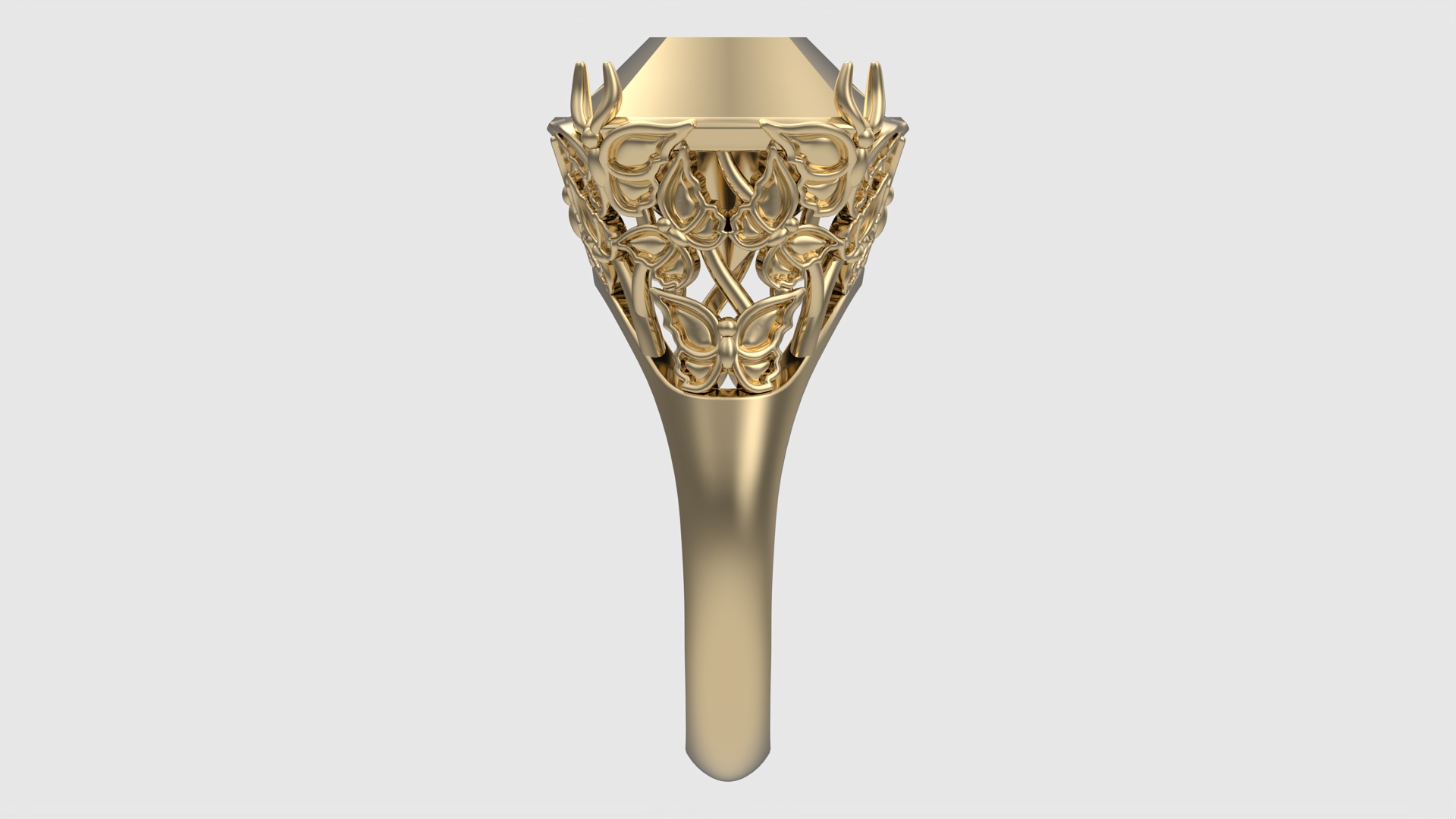 Ornate Floral Signet Ring JDBCo 3D print model_3