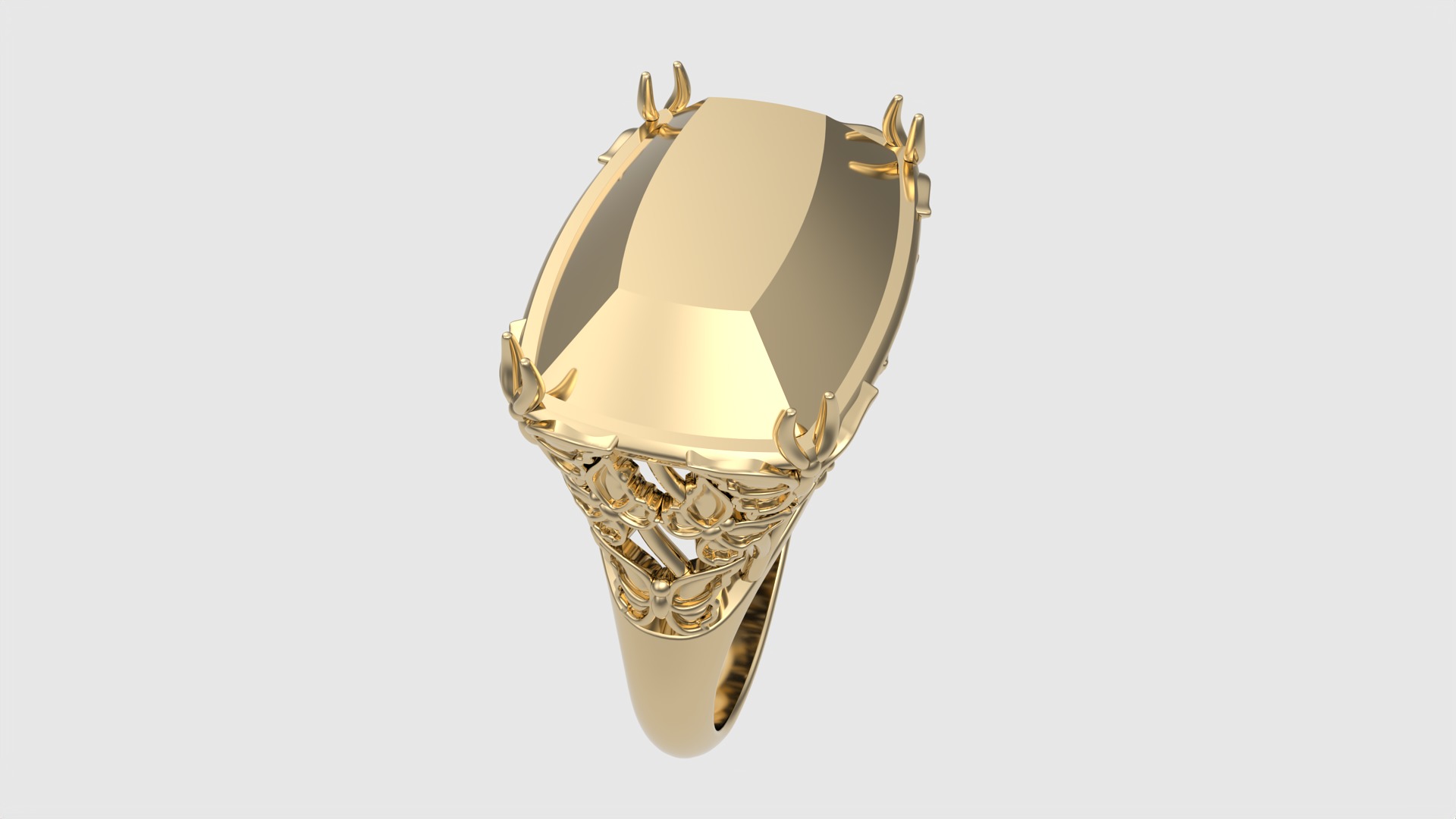 Ornate Floral Signet Ring JDBCo 3D print model_22