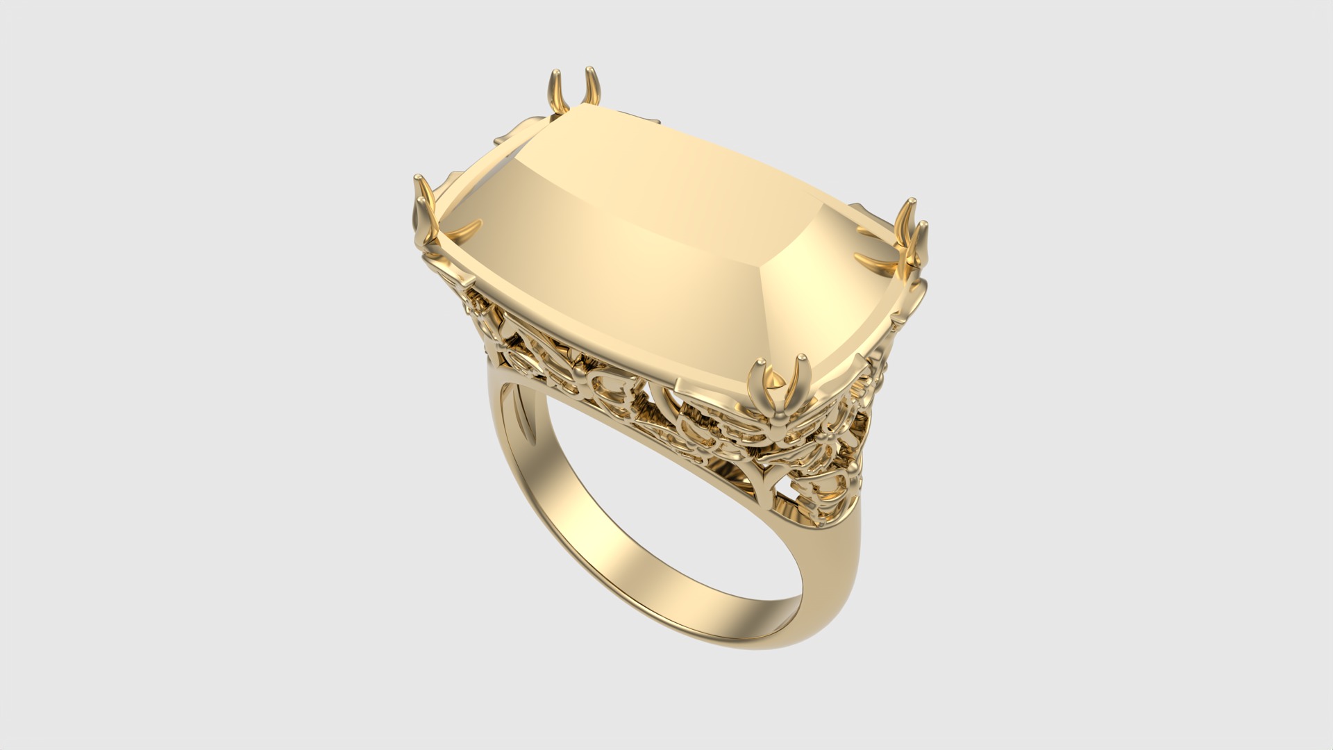 Ornate Floral Signet Ring JDBCo 3D print model_32