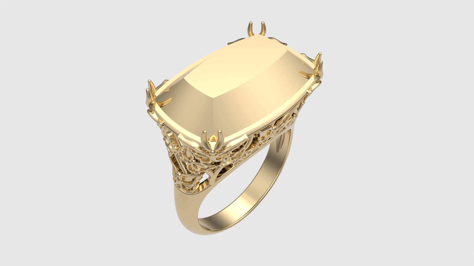 Ornate Floral Signet Ring JDBCo 3D print model_28