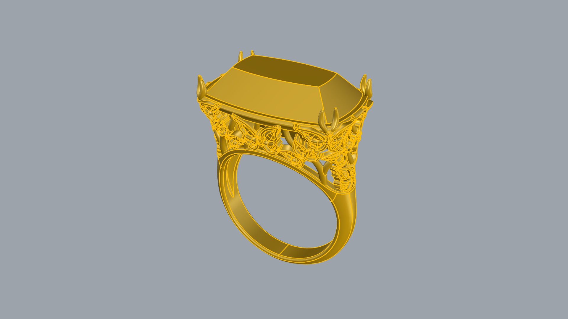 Ornate Floral Signet Ring JDBCo 3D print model_5