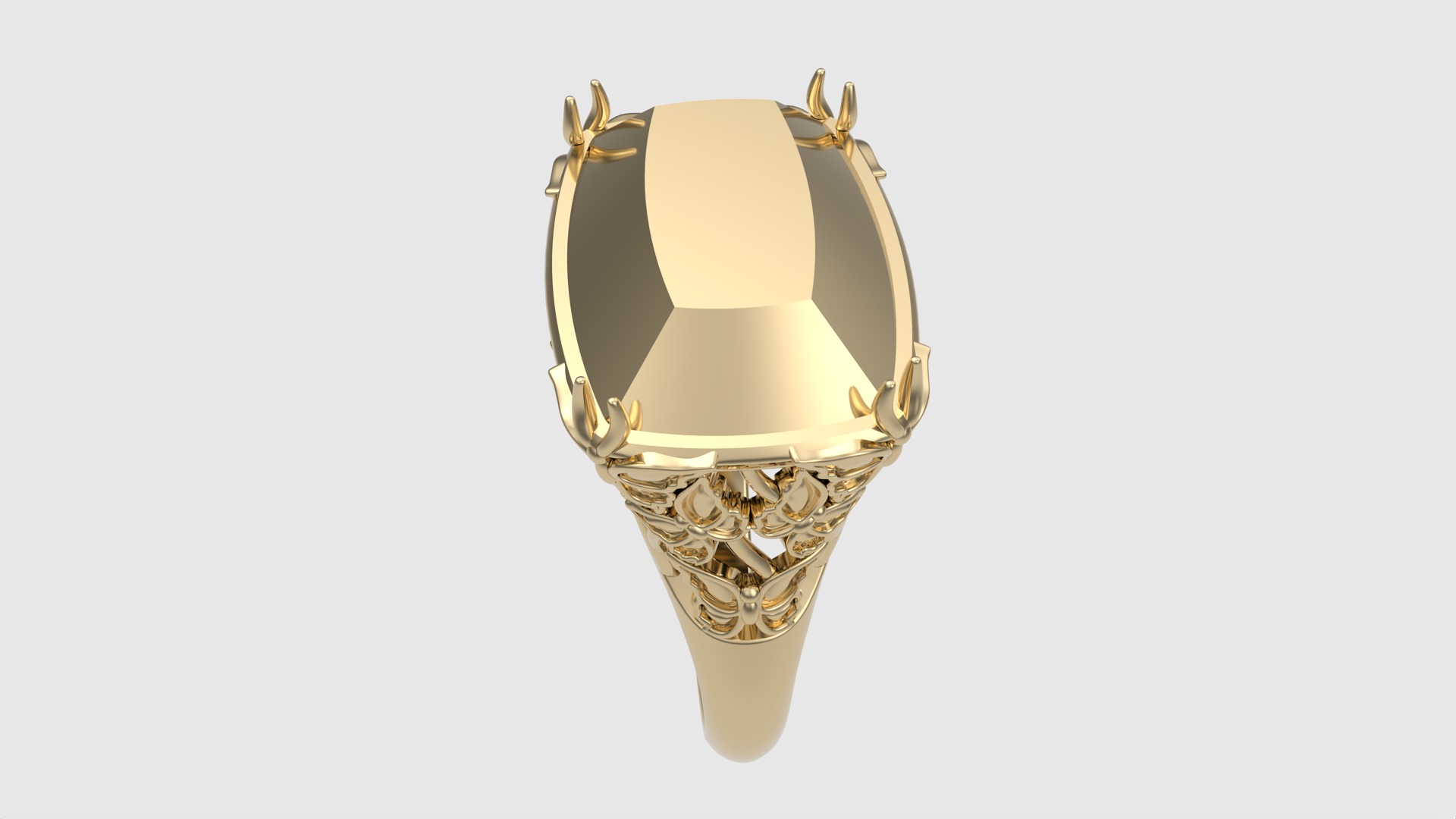 Ornate Floral Signet Ring JDBCo 3D print model_30
