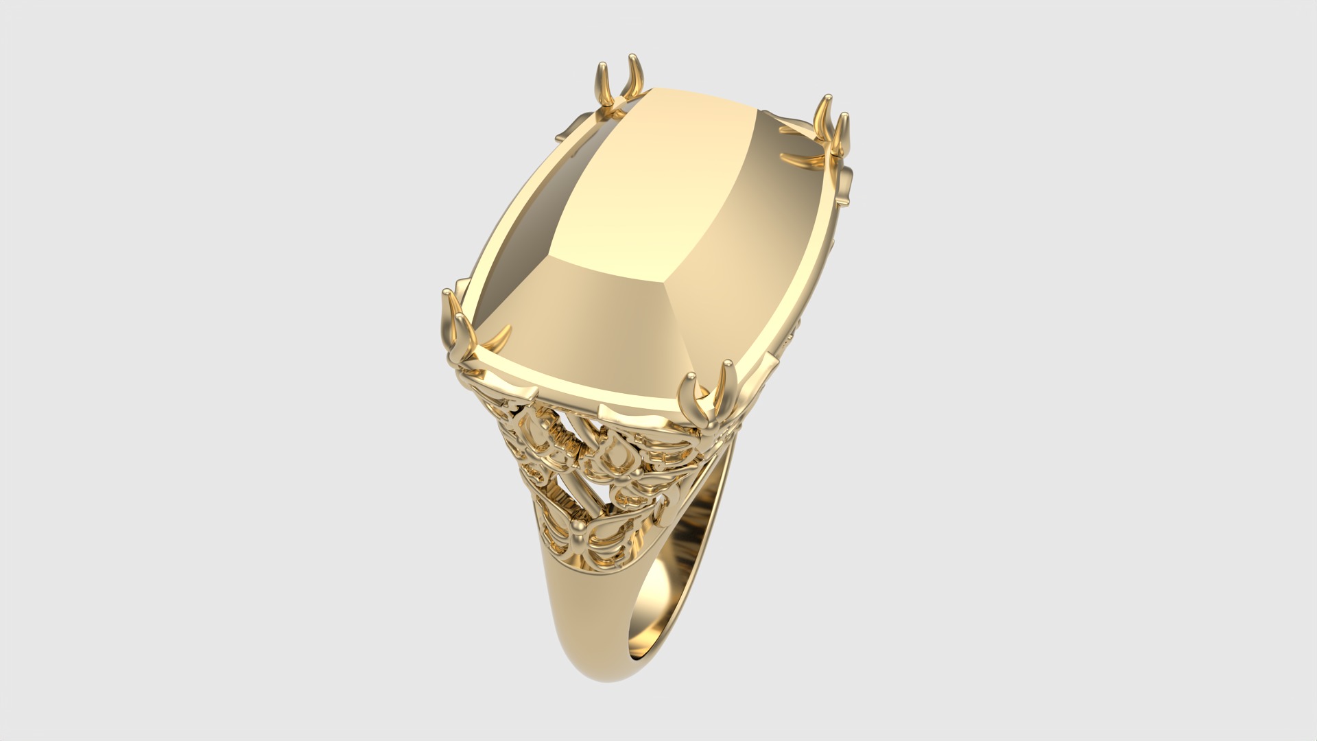 Ornate Floral Signet Ring JDBCo 3D print model_29