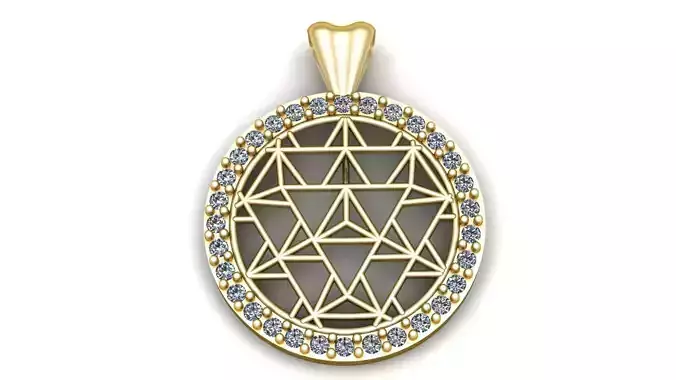 Women Fashion Diamond Pendant 3d Printable Model