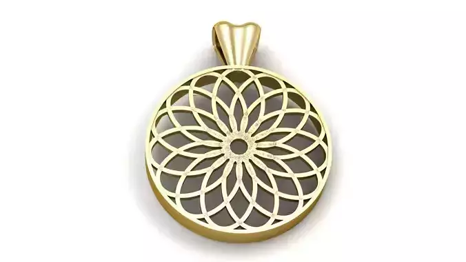 Women Fashion Diamond Pendant 3d Printable Model 