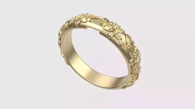 Floral Weave Pattern Ring JDBCo 3D print model