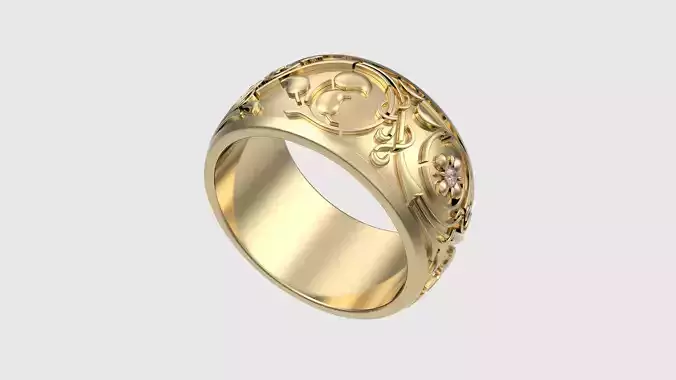 Flourish Weave Pattern Ring JDBCo 3D print model