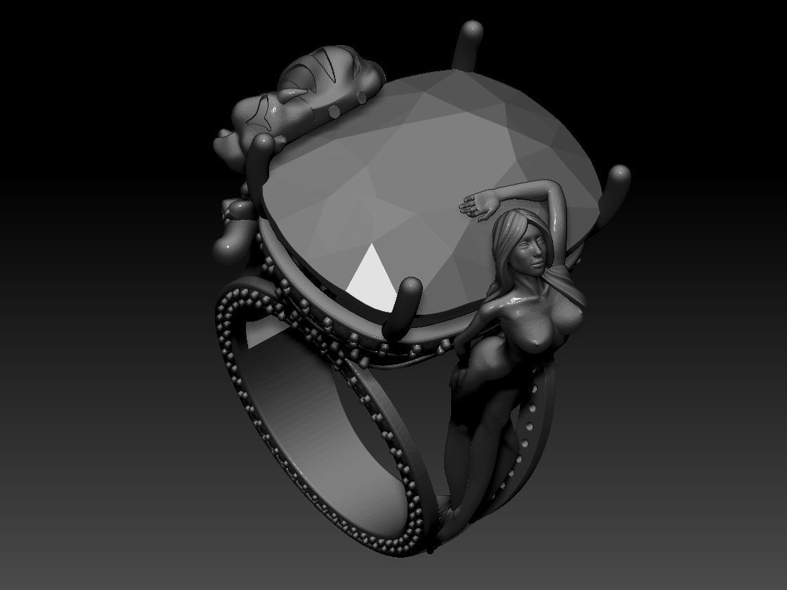 Magerit Instinto Ring 3D print model 3D print model_7