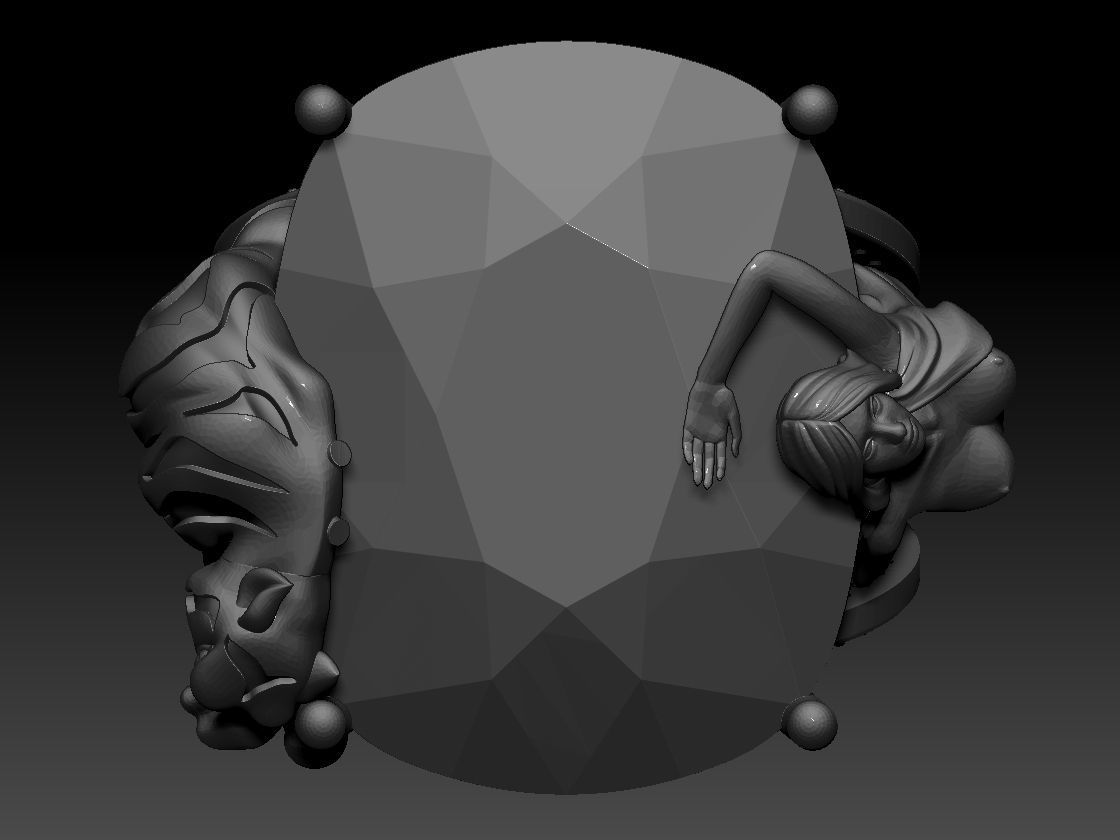 Magerit Instinto Ring 3D print model 3D print model_12