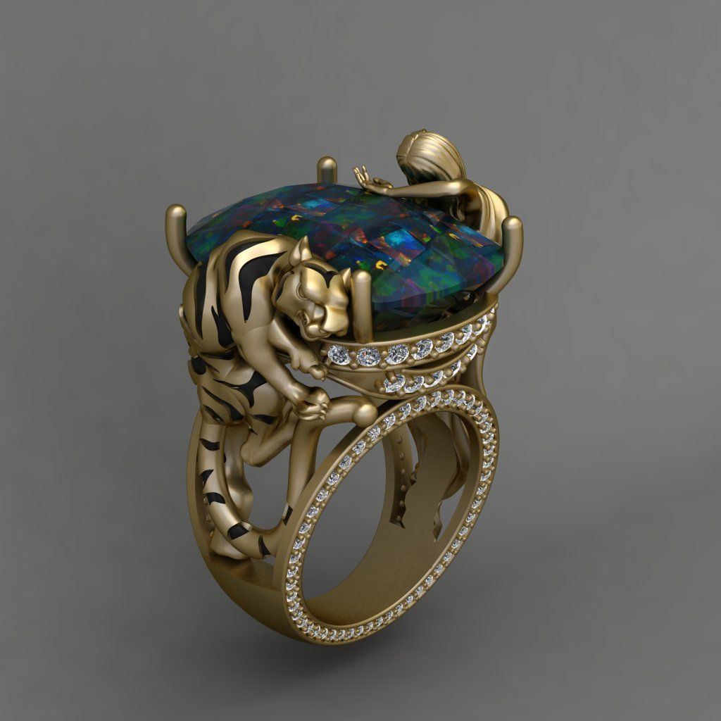 Magerit Instinto Ring 3D print model 3D print model_1