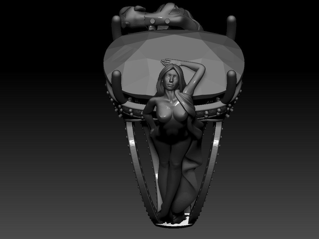 Magerit Instinto Ring 3D print model 3D print model_10