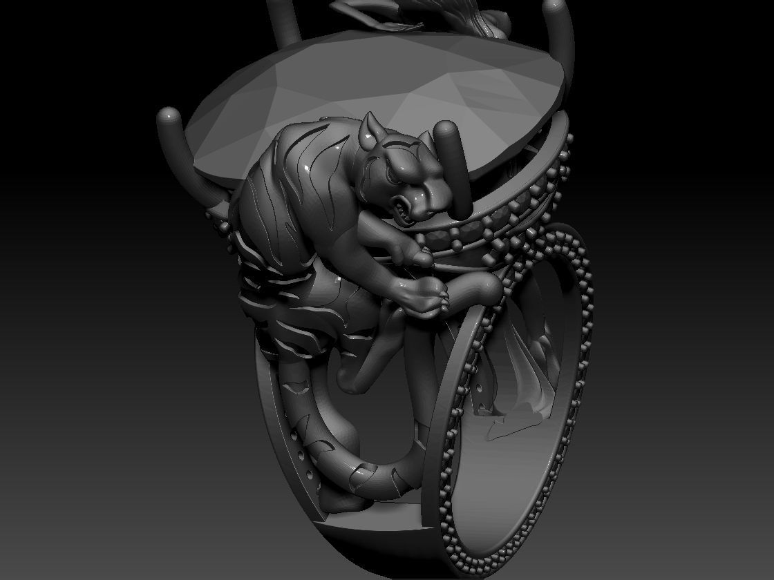 Magerit Instinto Ring 3D print model 3D print model_18