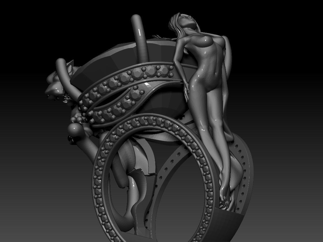 Magerit Instinto Ring 3D print model 3D print model_8