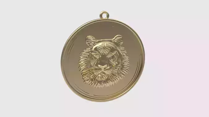 Majestic Tiger Face Pendant JDBCo 3D print model