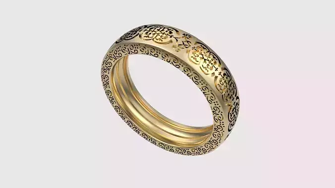 Delicate Weave Pattern Ring JDBCo 3D print model