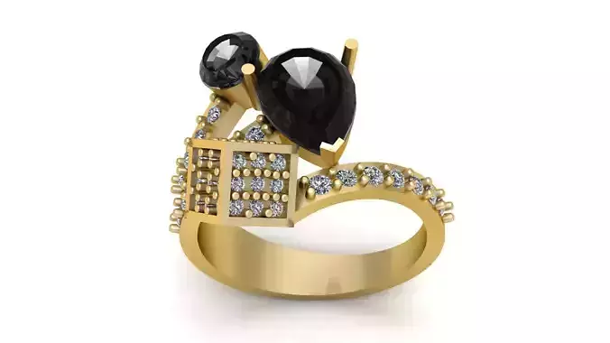 Stylish Wedding Daimond Ring 3d Pdel 3D print model