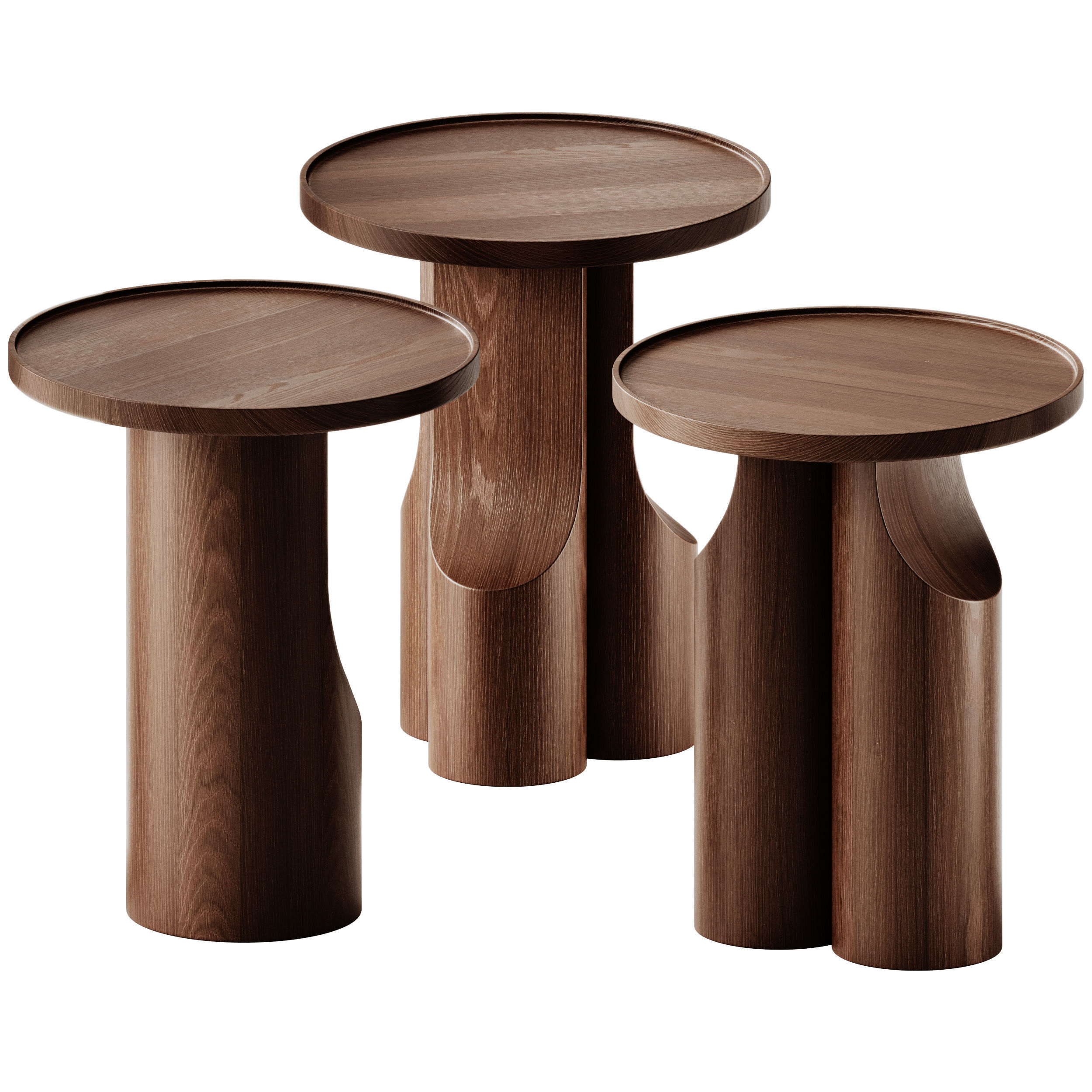 AM PM Stigido Round Side Tables set 3  3D model_2