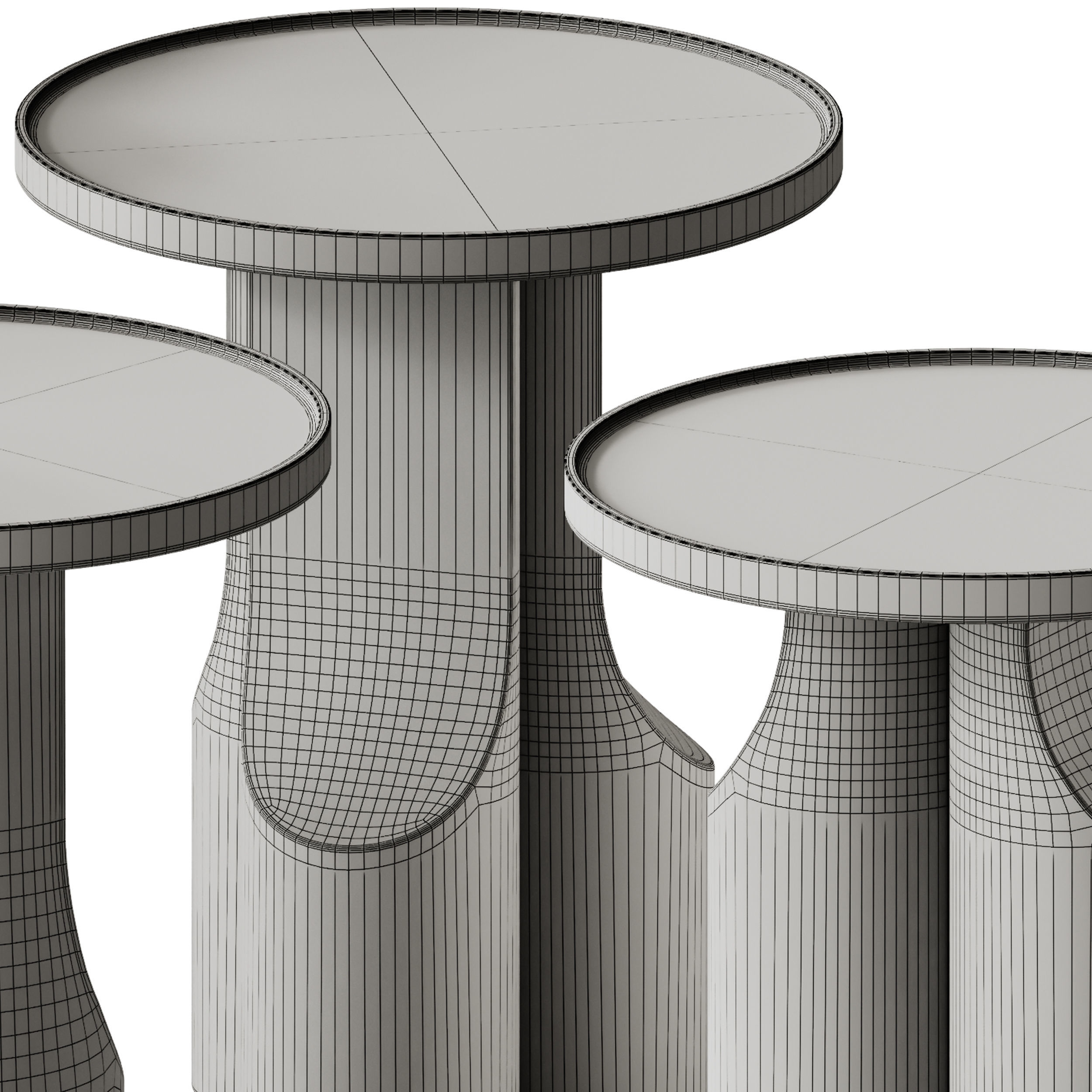 AM PM Stigido Round Side Tables set 3  3D model_10