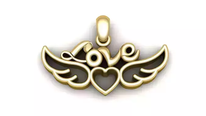 Hip Hop Love Heart Pendant 3d-Printable Model 3D print model