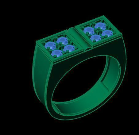man ring 3D print model_12