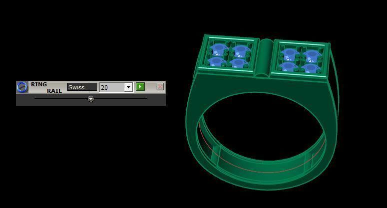 man ring 3D print model_18