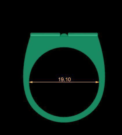 man ring 3D print model_19