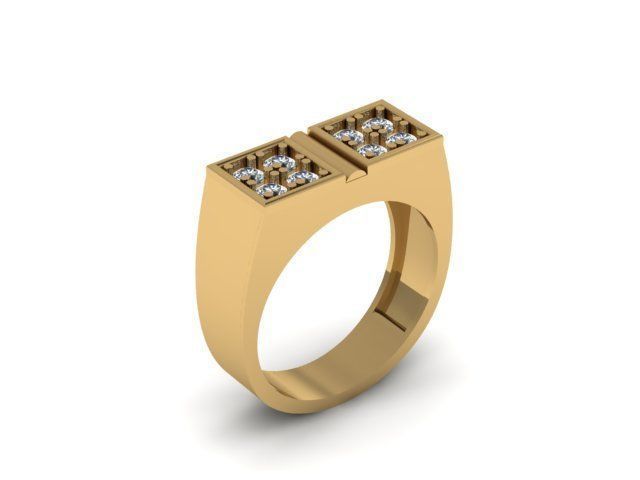 man ring 3D print model_6