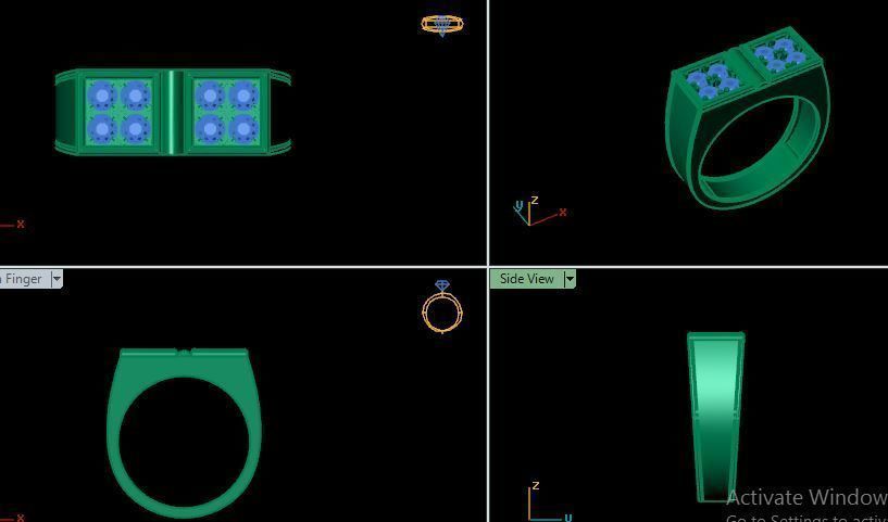 man ring 3D print model_16