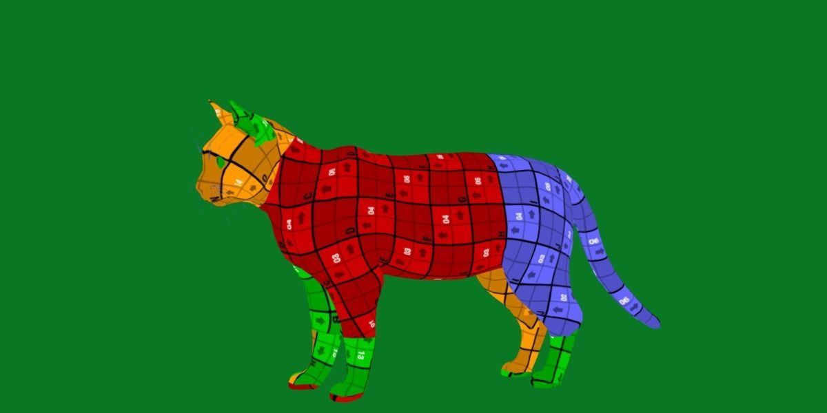 Silver Tabby Cat Low-poly 3D model_15