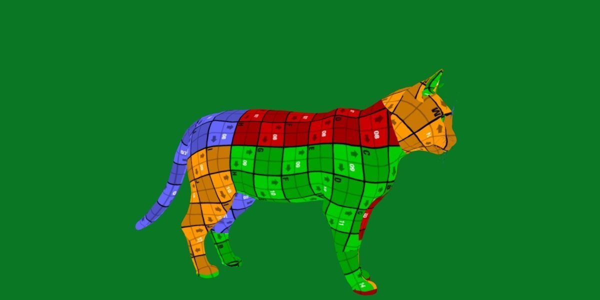 Silver Tabby Cat Low-poly 3D model_16