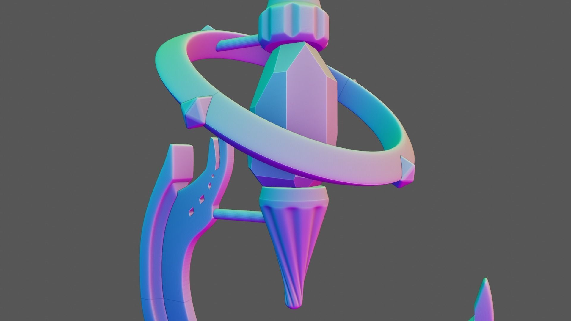 Elysia Staff - Honkai Impact - 3d Print Ready STL Files  3D print model_2