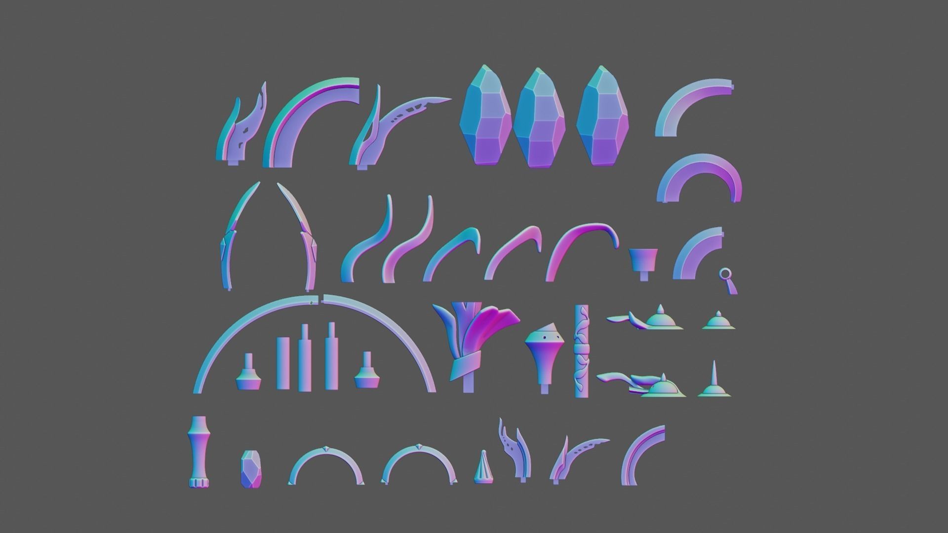 Elysia Staff - Honkai Impact - 3d Print Ready STL Files  3D print model_9