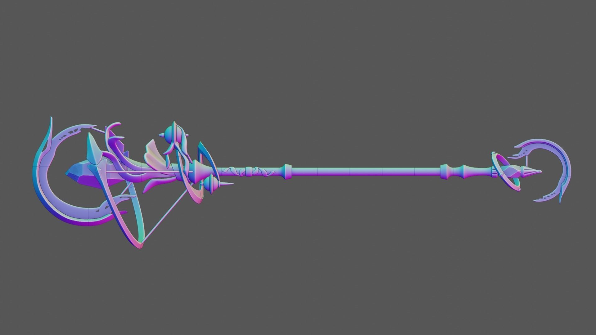 Elysia Staff - Honkai Impact - 3d Print Ready STL Files  3D print model_7