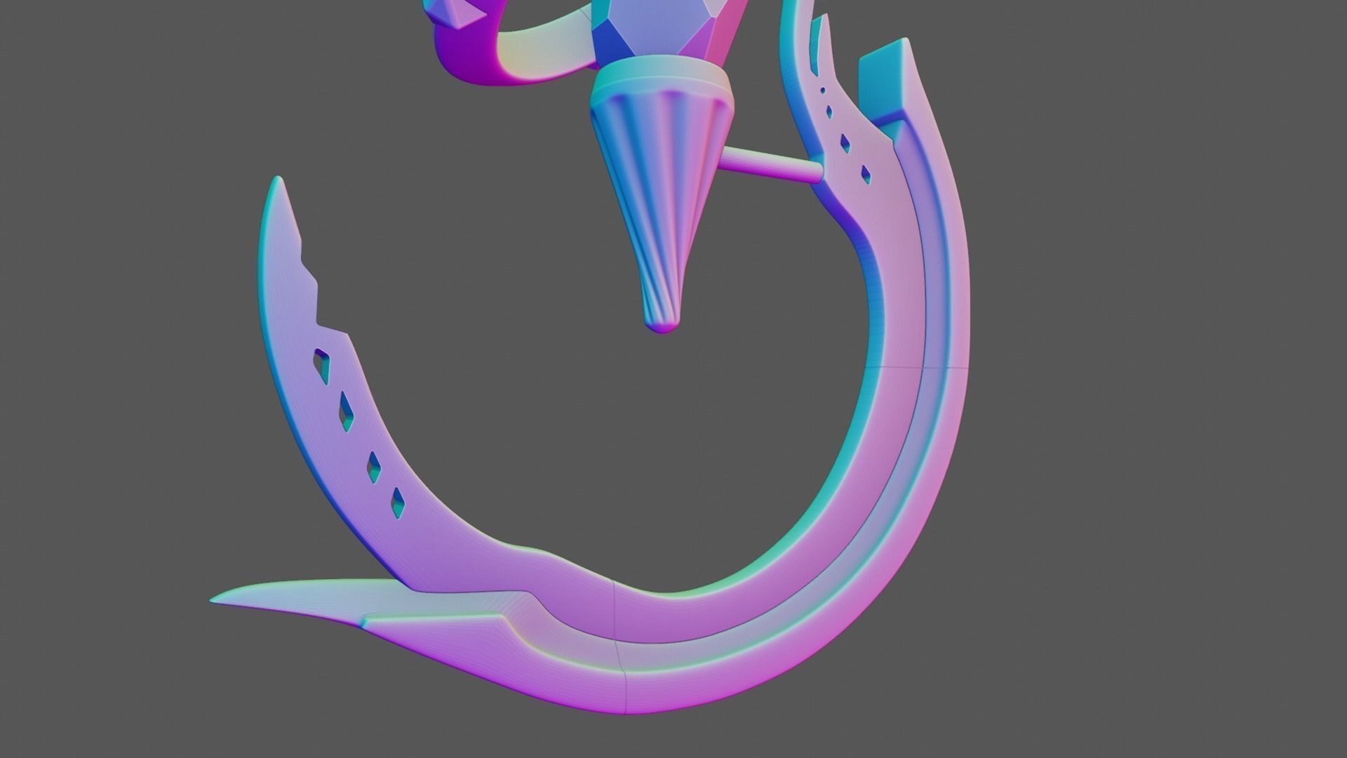 Elysia Staff - Honkai Impact - 3d Print Ready STL Files  3D print model_3